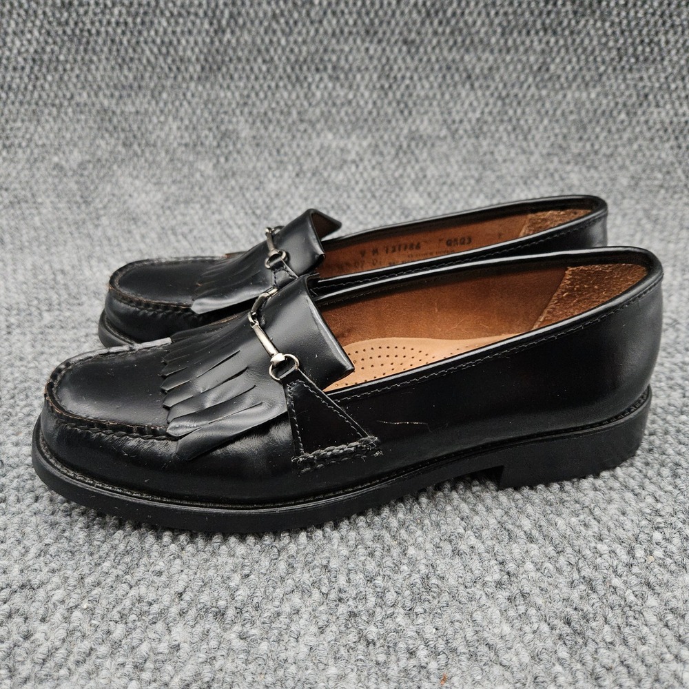 G.H. Bass Men's 9 Black Loafers Weejuns Kiltie Bit Moccasin Dress Shoes Classic - Picture 2 of 9